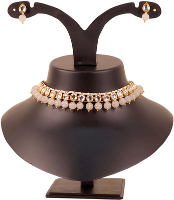 Swarajshop Alloy Gold-plated Grey Jewellery Set(Pack of 3)