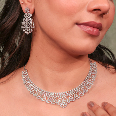 the zoki Brass Silver Silver Jewellery Set(Pack of 1)