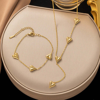 winsome accessories Stainless Steel Gold-plated Gold Jewellery Set(Pack of 1)