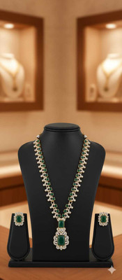 Kridha Creations Alloy Green, White, Gold Jewellery Set(Pack of 1)