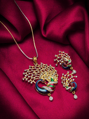 VIRAK Alloy Gold-plated Multicolor Jewellery Set(Pack of 1)