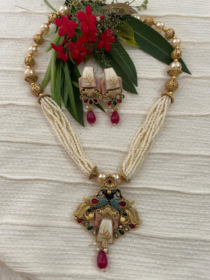 Param Creations Copper, Alloy Gold-plated Gold, Multicolor Jewellery Set(Pack of 3)