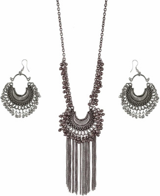 Uniquedezines Oxidised Silver Silver Silver Jewellery Set(Pack of 1)