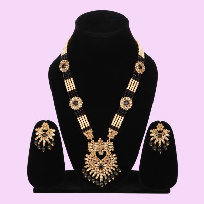 Arti creations Brass, Mother of Pearl, Alloy Gold, Black Jewellery Set(Pack of 1)