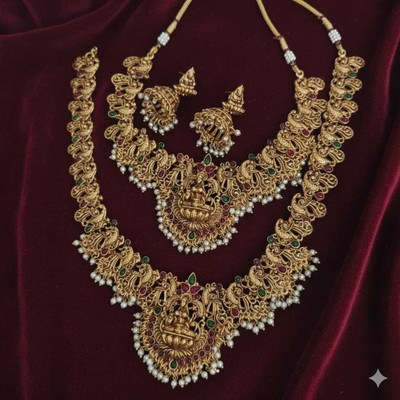 FIMBUL Alloy Gold-plated Gold Jewellery Set(Pack of 3)