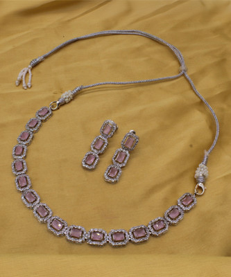 Shining Angel Copper Silver Pink Jewellery Set(Pack of 3)