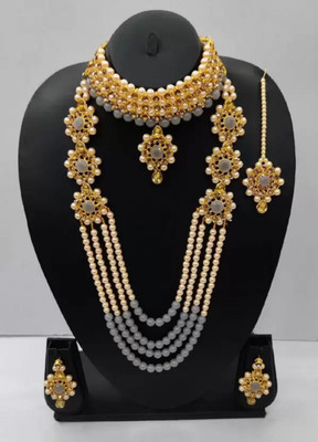 CATALYST Alloy Gold-plated Grey Jewellery Set(Pack of 1)