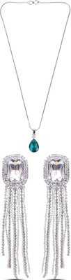 Gauri Fashions Stone Blue, Silver Jewellery Set(Pack of 1)