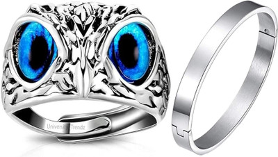 Neerajyoti Metal Blue, Silver Jewellery Set(Pack of 2)