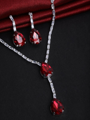 Shree Shyam Alloy Red Jewellery Set(Pack of 2)