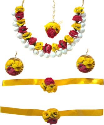 Shree Fashion Paper Pink, Yellow Jewellery Set(Pack of 1)