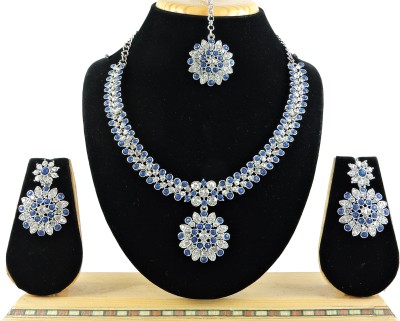 VATSALYA creation Alloy Gold-plated Blue Jewellery Set(Pack of 1)