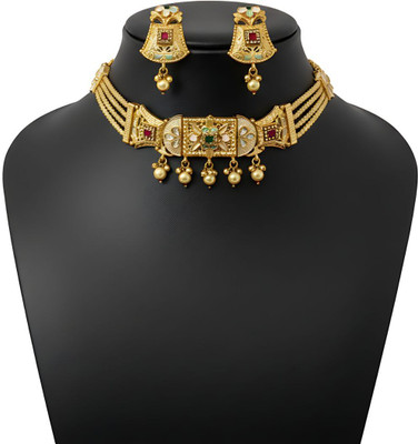 Sumatiratan Metal, Alloy Gold-plated Gold Jewellery Set(Pack of 1)