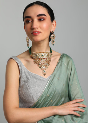 Mk Jewellery Alloy Green Jewellery Set(Pack of 1)