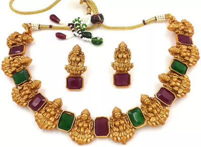 Alankrrit Creation Alloy Gold-plated Multicolor Jewellery Set(Pack of 1)