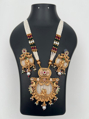 Malaset Copper Gold-plated Multicolor Jewellery Set(Pack of 1)