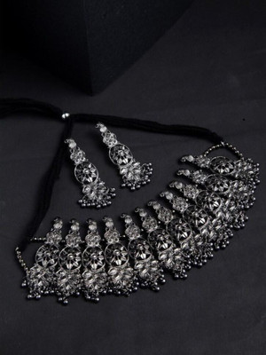 SHIVANYA Alloy Silver Silver, Black Jewellery Set(Pack of 1)