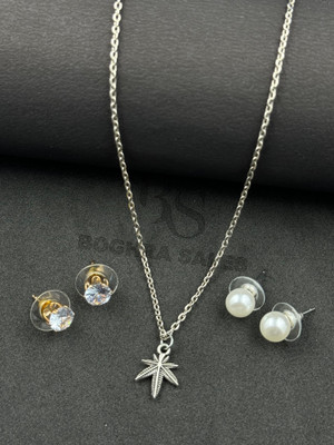 BOGHRA SALES Brass, Alloy Silver, Gold-plated, Rhodium Silver, Gold, Multicolor Jewellery Set(Pack of 1)