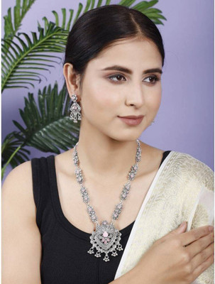 SKG Fashion Store Alloy Pink Jewellery Set(Pack of 1)