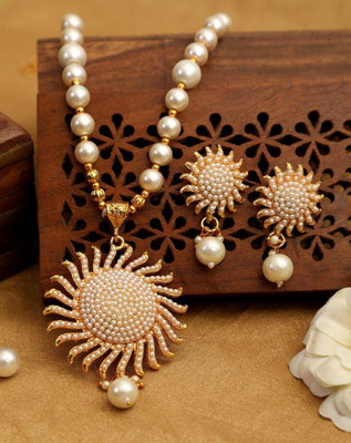 JaiShree Jewels Alloy Gold-plated Gold Jewellery Set(Pack of 1)