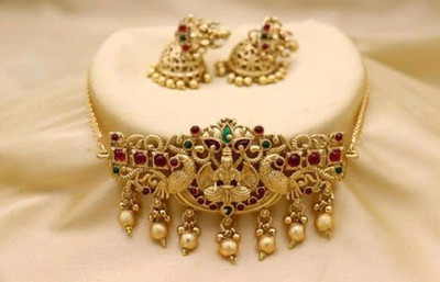 house of common Alloy Gold-plated Gold Jewellery Set(Pack of 1)