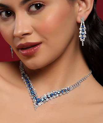 ANOUK Alloy Silver Blue Jewellery Set(Pack of 2)