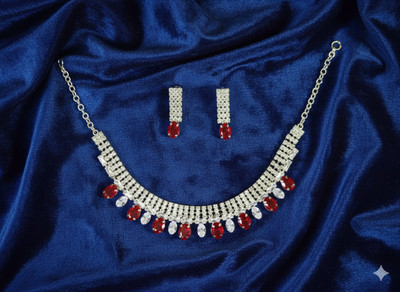 Mukesh Alloy Silver Jewellery Set(Pack of 1)