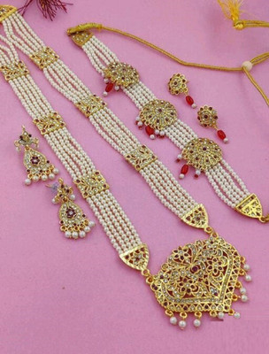 LJJEWELLER Alloy Gold-plated Multicolor Jewellery Set(Pack of 1)