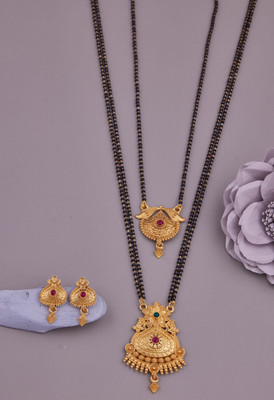 house of common Brass Gold-plated Gold Jewellery Set(Pack of 3)