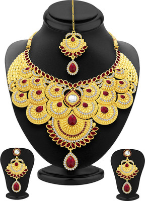 Sukkhi Alloy Gold-plated Gold Jewellery Set(Pack of 4)