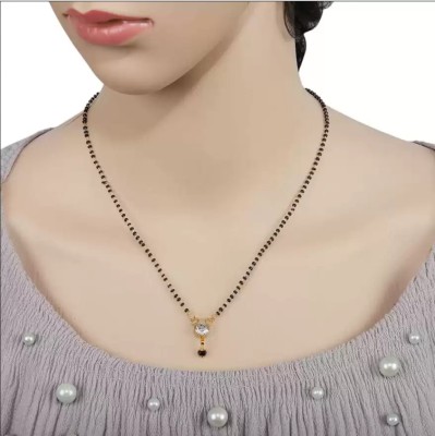 Vraj india Diamond mangalsutra design for women Alloy Mangalsutra