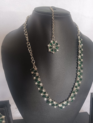 Anjani fashion Alloy Green Jewellery Set(Pack of 1)