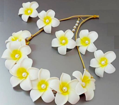 Sihivay Fabric White, Yellow Jewellery Set(Pack of 1)