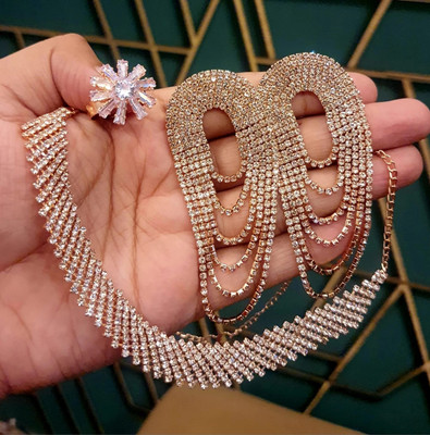 R RADIANTRELICS Copper Rose Gold Jewellery Set(Pack of 4)