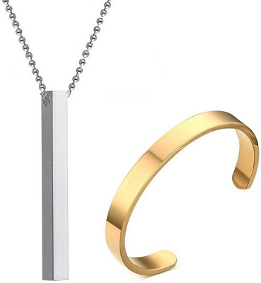 Uniqon Stainless Steel Silver, Gold Jewellery Set(Pack of 2)