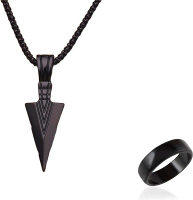 Vipunj Alloy Titanium Black Jewellery Set(Pack of 2)