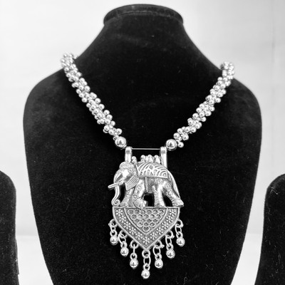 RUDRA COLLECTION Oxidised Silver Silver Jewellery Set(Pack of 1)