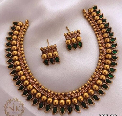 Radian Copper Gold-plated Green, Gold Jewellery Set(Pack of 1)