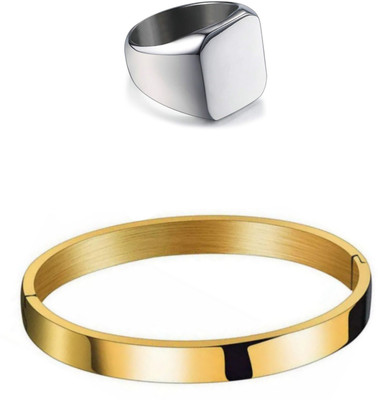 Neerajyoti Metal, Silver, Sterling Silver, Alloy, Steel, Stainless Steel Titanium, Platinum, Sterling Silver, Gold-plated Gold, Silver Jewellery Set(Pack of 2)