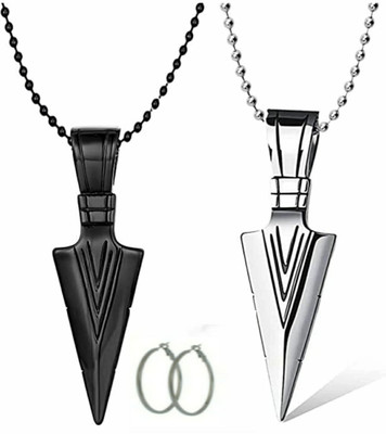 Vipunj Alloy, Stainless Steel Titanium, Sterling Silver, Silver Silver, Black Jewellery Set(Pack of 3)