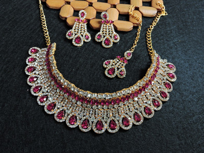 VATSALYA creation Alloy Gold-plated Multicolor Jewellery Set(Pack of 1)
