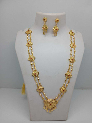 Amanath Alloy Gold Jewellery Set(Pack of 1)