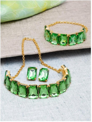 house of common Alloy Green Jewellery Set(Pack of 1)