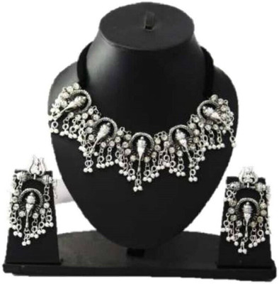 Anamya Collections Metal, Plastic, Alloy White Jewellery Set(Pack of 1)