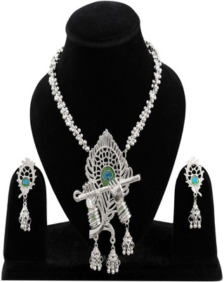 Jewelgenics Alloy Silver, Sterling Silver Silver, Green Jewellery Set(Pack of 1)