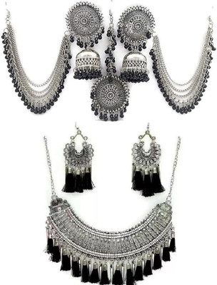 COSMO DUST JEWELLERY WITH DEVICE Oxidised Silver Sterling Silver Silver Jewellery Set(Pack of 2)