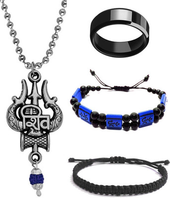 KINGSTYLEIMPEX Stainless Steel Silver Multicolor Jewellery Set(Pack of 4)