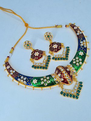 Fabuza Alloy Red Jewellery Set(Pack of 1)
