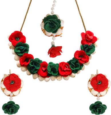 TheQueenVibes Fabric Multicolor Jewellery Set(Pack of 1)