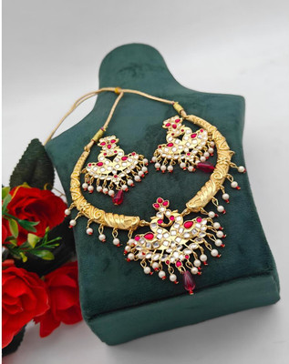 MK Gallery Alloy Gold Jewellery Set(Pack of 1)